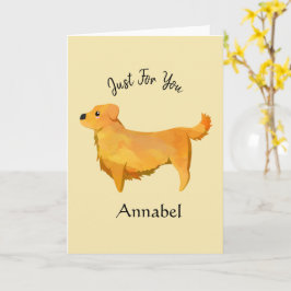 Toppen Cute Personlig Golden Retriever Kort