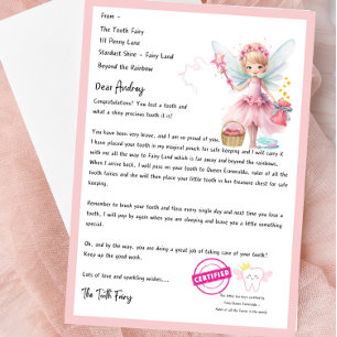 Toppen Cute Personlig Tooth Fairy Brev Inbjudningar
