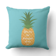 Toppen Cute Pineapple Graphic Kärlek Quote Teal