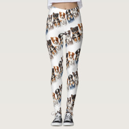 Toppen Cute Pockets Fullt of Puppies Leggings