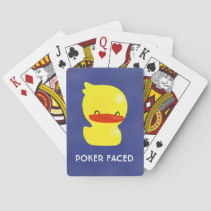 Toppen Cute Poker Faced Ducky-spelkort Casinokort