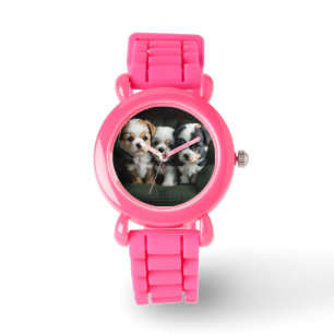 Toppen Cute Puppies på kuch 2 Armbandsur