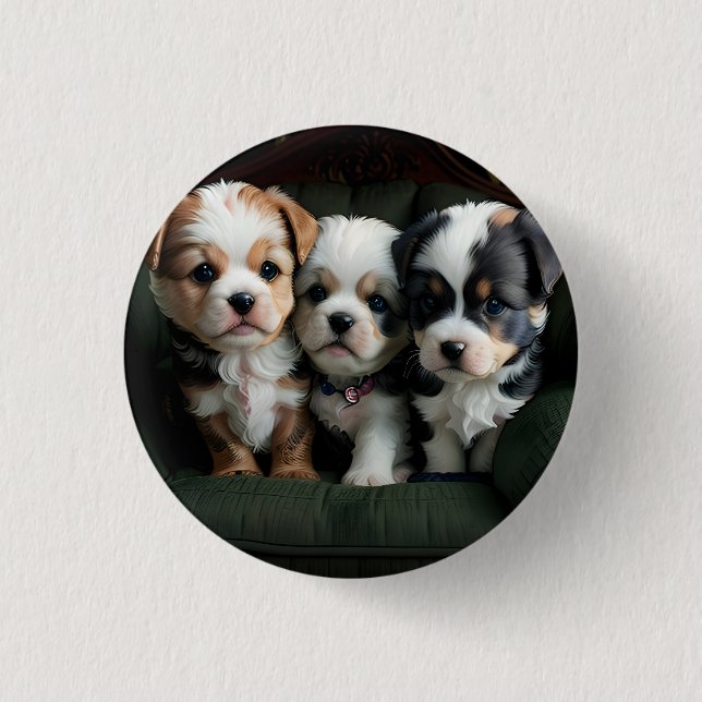 Toppen Cute Puppies på kuch 2 Knapp (Framsida)