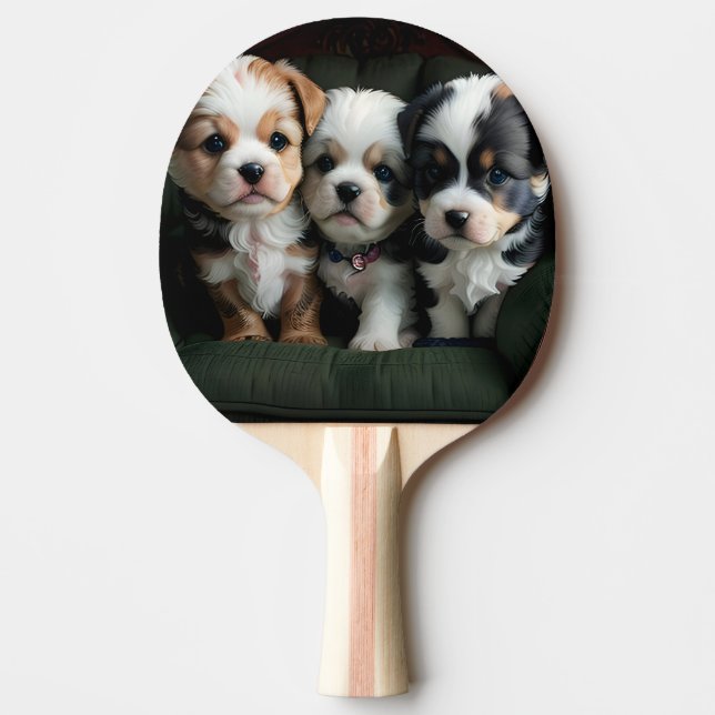 Toppen Cute Puppies på kuch 2 Pingisracket (Framsidan)