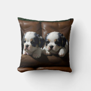 Toppen Cute Puppies på soffan 1 Kudde