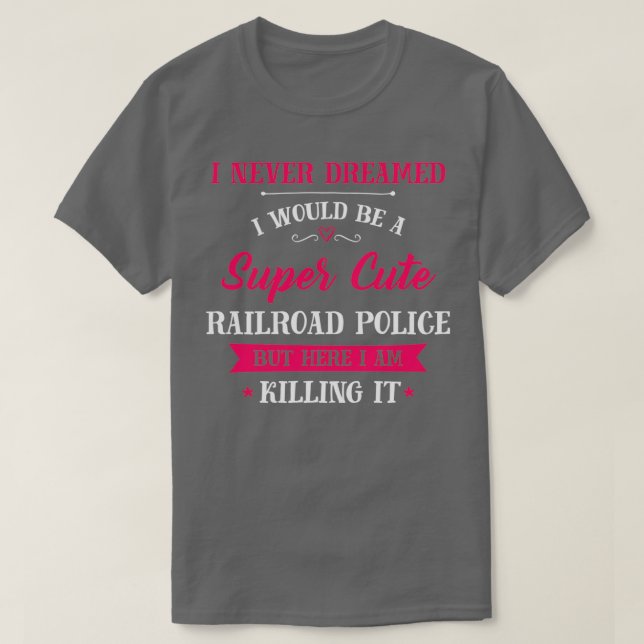 Toppen Cute Railroad Police T Shirt (Design framsida)