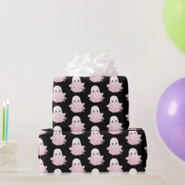Toppen Cute Rosa Ghost Mönster Halloween Presentpapper
