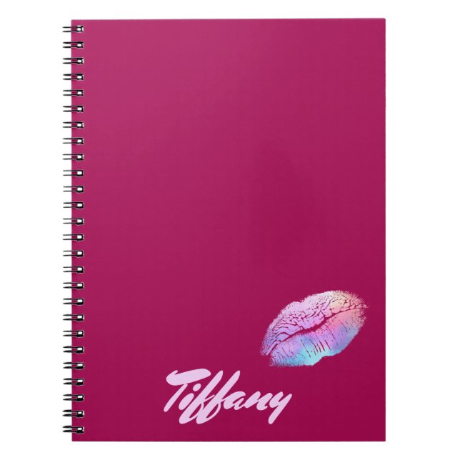 Toppen Cute Rosa Glam Anteckningsbok (Framsidan)