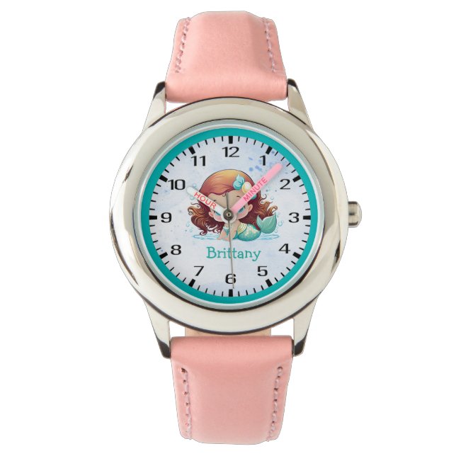 Toppen Cute Sjöjungfru med Bow Children's Watch Armbandsur (Framsida)
