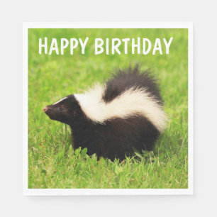 Toppen Cute Skunk Birthday Pappersservett
