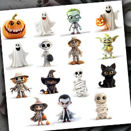 Toppen Cute Spooky Halloween Klistermärken