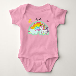 Toppen Cute Unicorn och Rainbow Personlig T Shirt