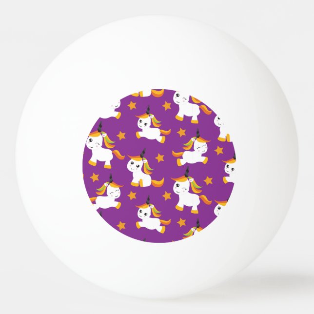 Toppen Cute Unicorns Pingisboll (Framsidan)