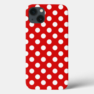 Toppen Cute White och Red Polka Dot Mönster