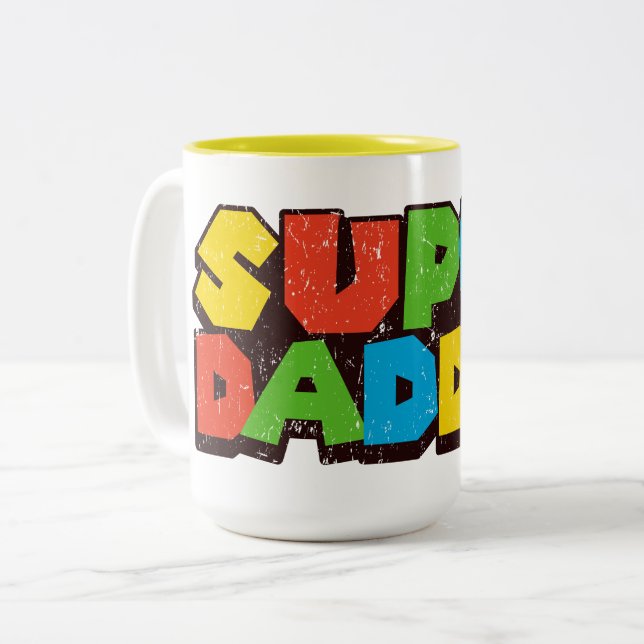 Toppen Daddio Fars dag Large Mugg för Gamer Pappa (Framsida vänster)