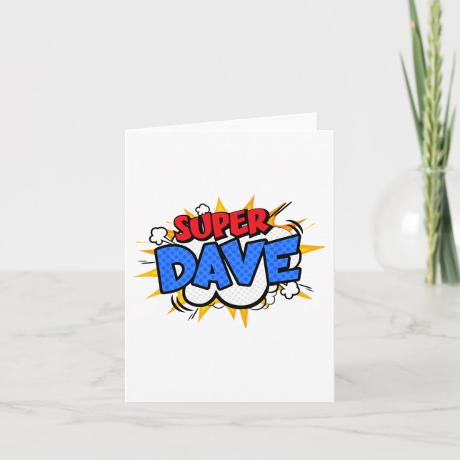Toppen Dave Funny Tecknad Tecknad Fars dag Persona Kort (Framsida)