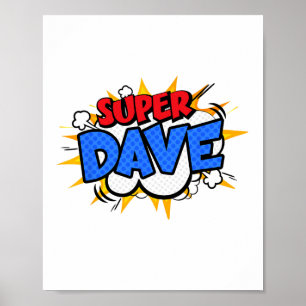 Toppen Dave Funny Tecknad Tecknad Fars dag Persona Poster