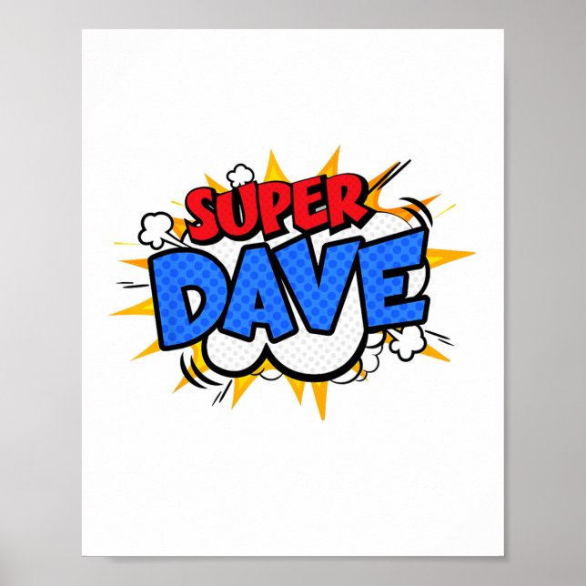 Toppen Dave Funny Tecknad Tecknad Fars dag Persona Poster (Framsidan)