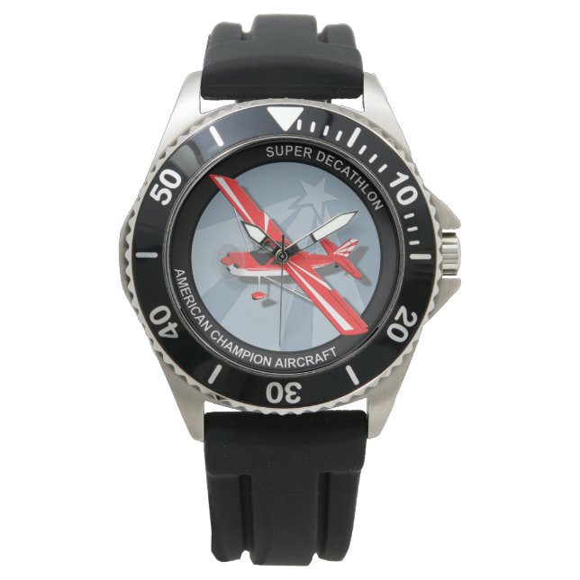Toppen Decathlon Aerobatic Airplan Watch Armbandsur (Framsida)
