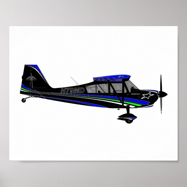 Toppen Decathlon med Sporty Black Paint Scheme Poster (Framsidan)