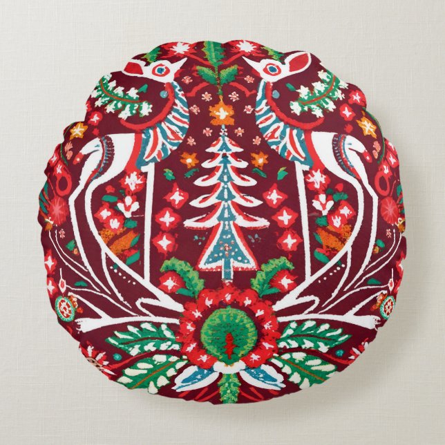 Toppen Detailed Nordic Embroized Dekorativ kudde (Framsidan)
