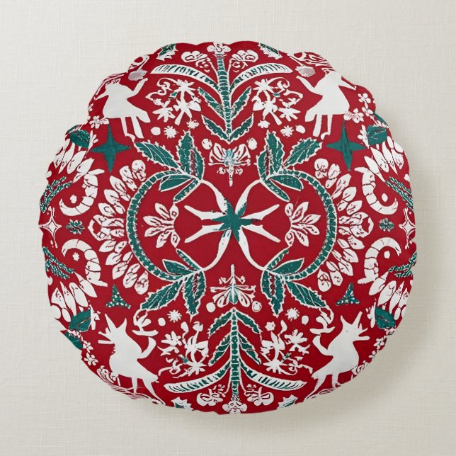Toppen Detailed Nordic Embroized Dekorativ kudde (Framsidan)