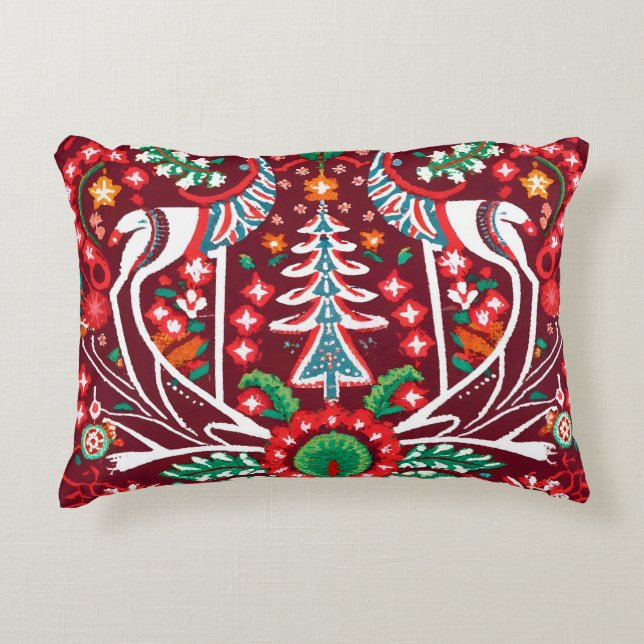 Toppen Detailed Nordic Embroized Dekorativ kudde (Framsidan)