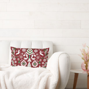 Toppen Detailed Nordic Embroized Dekorativ kudde