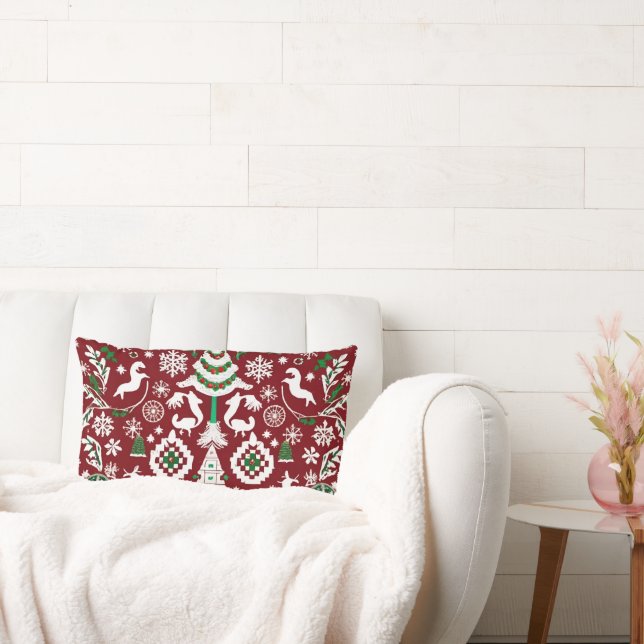 Toppen Detailed Nordic Embroized Dekorativ kudde (Soffa)