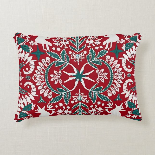 Toppen Detailed Nordic Embroized Dekorativ kudde (Framsidan)