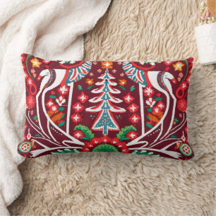 Toppen Detailed Nordic Embroized Dekorativ kudde
