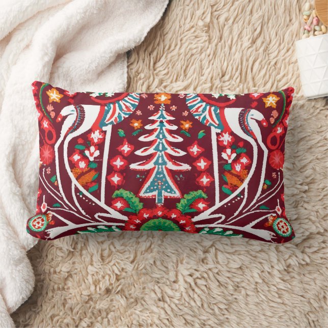 Toppen Detailed Nordic Embroized Dekorativ kudde (Filt)