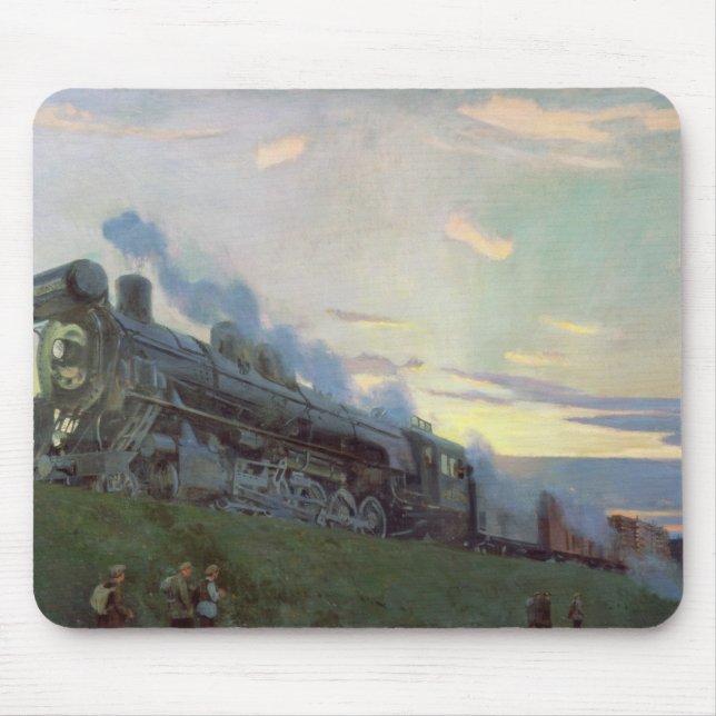 Toppen driver ångamotorn, 1935 musmatta (Framsidan)