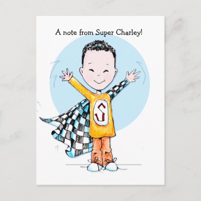 Toppen Duper Boy-postkort Vykort (Framsida)