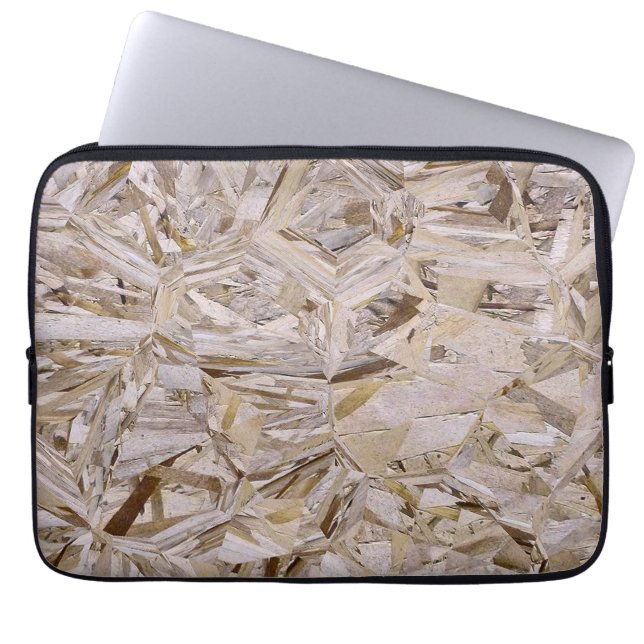 Toppen Duper Coola OSB Plywood Print Laptop Fodral (Framsidan)