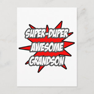 Toppen Duper Fantastisk Grandson Vykort