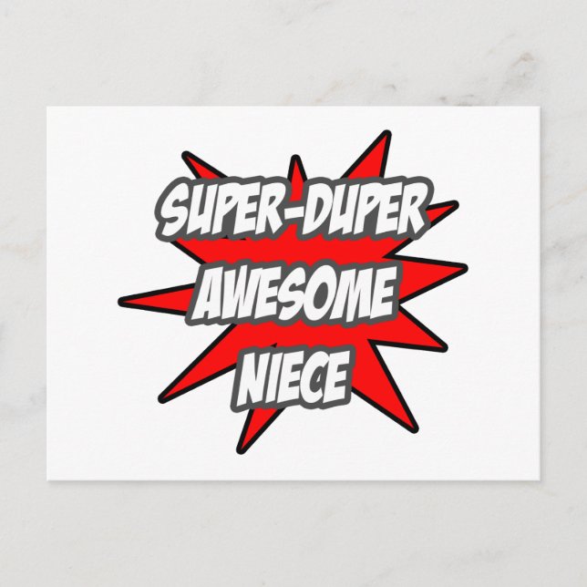 Toppen Duper Fantastisk Niece Vykort (Framsida)
