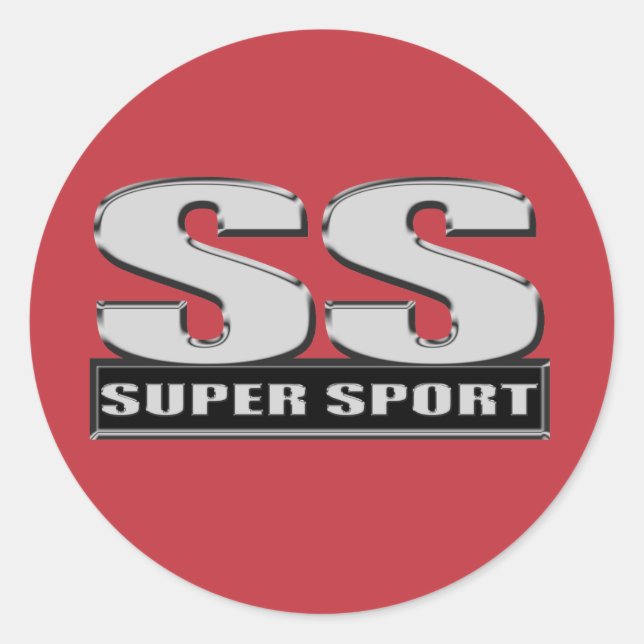 toppen dupersport röd runt klistermärke (Framsida)
