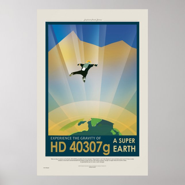 Toppen Earth Tour - Retro NASA Travel Poster (Framsidan)