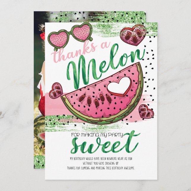 Toppen en i Melon Party Photo Tack Ca (Fram/baksida)