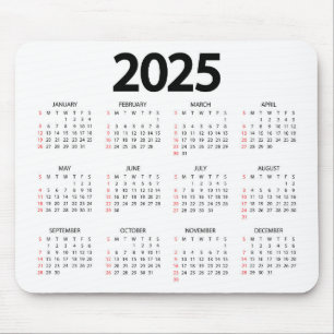Toppen Enkel 2025 - bakgrundskalender Musmatta