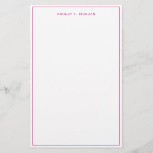 Toppen Enkelhet Shock rosa White DIY Ram Brevpapper