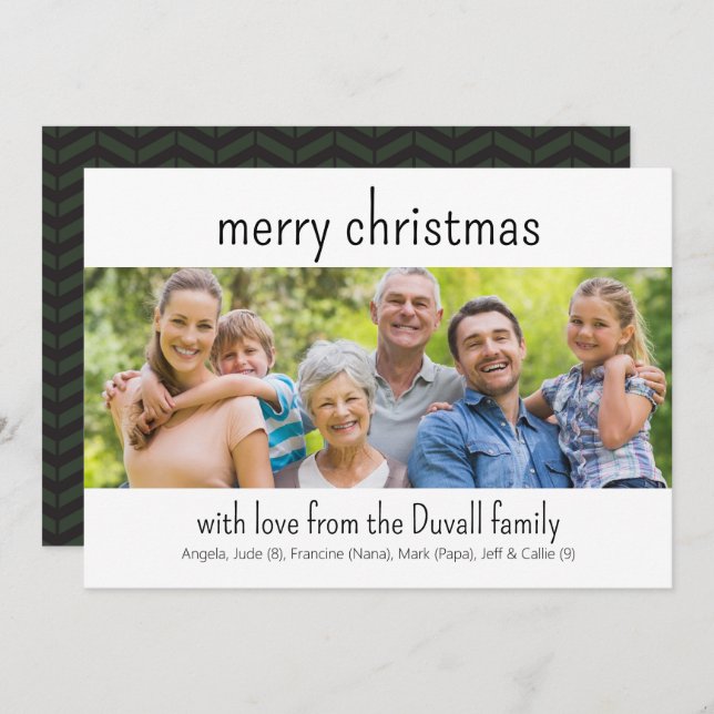 Toppen - enkelt fotojulkort julkort (Fram/baksida)