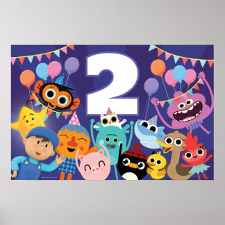 Toppen Enkla tecken Festive Birthday Poster