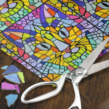 Toppen-Färga katter - Mosaic Kattunge Decoupage