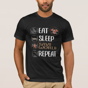 Toppen Firefighter räddar världen. Lustigt talesät T Shirt