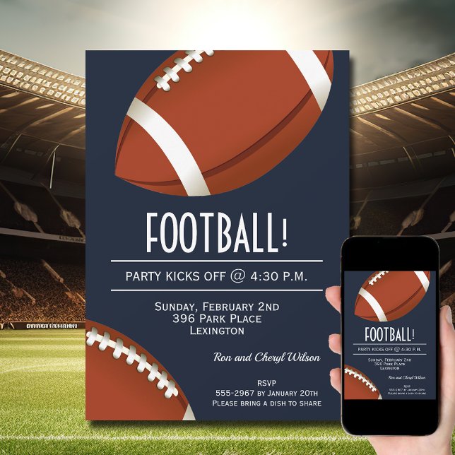 Toppen Fläkt-fotbollens spelflotta Party Inbjudningar (Order INSTANT DOWNLOAD to send digitally or PRINTED cards to mail or both!
)