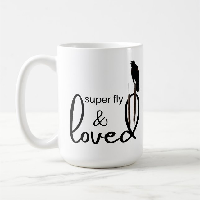 Toppen Fly (med Red-Winged Blackbird) Kaffemugg (Vänster)
