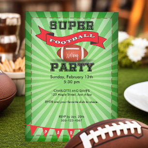 Toppen Football Big Game Watching Party Inbjudningar