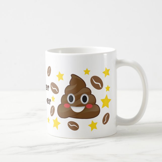 Toppen för Emoji för Pooper kaffeböna mugg Poop (Höger)